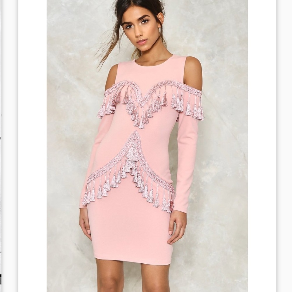 Blush Pink Tassel Dress